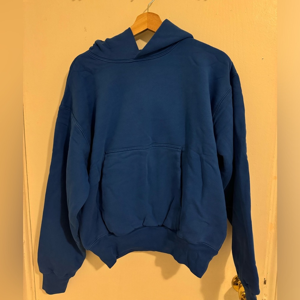 Yeezy GAP Perfect Double Layered Hoodie YZY Blue Size Small NEW Unisex